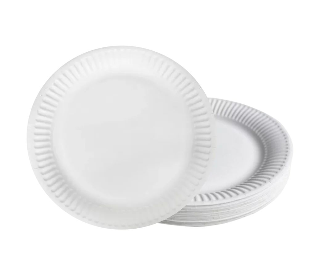 White paper plate 180 mm/230 mm